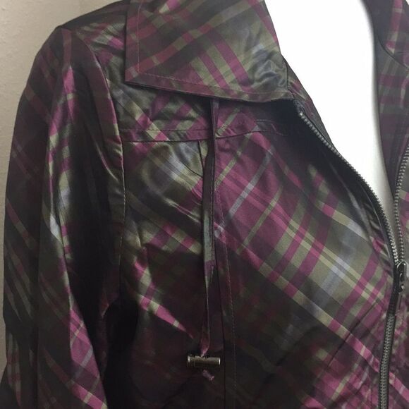 Chico’s Purple 3/4 Sleeve Jacket - Picture 4 of 7